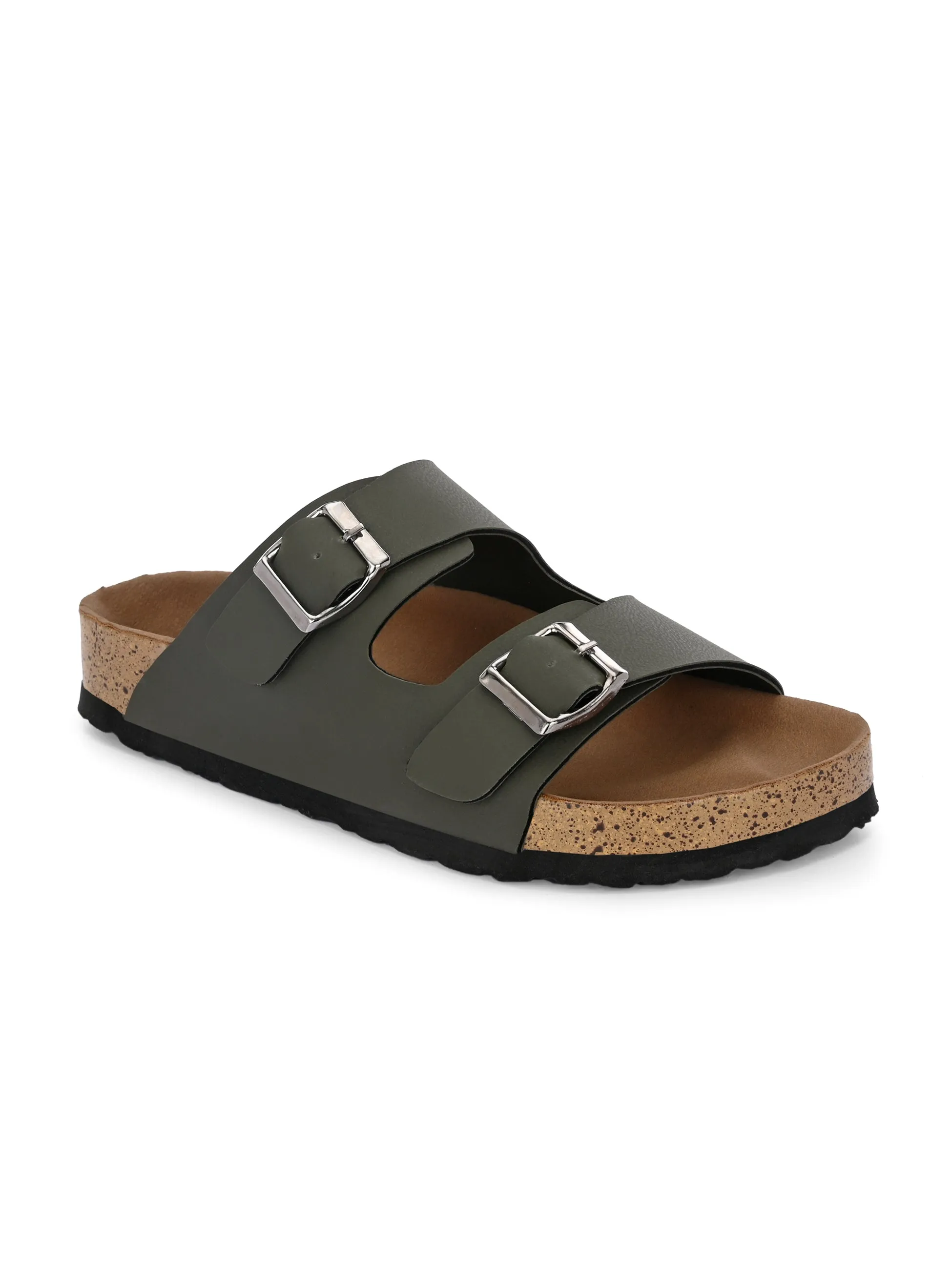 Luxurious Camel Leather Double-Strap Sandal For Women