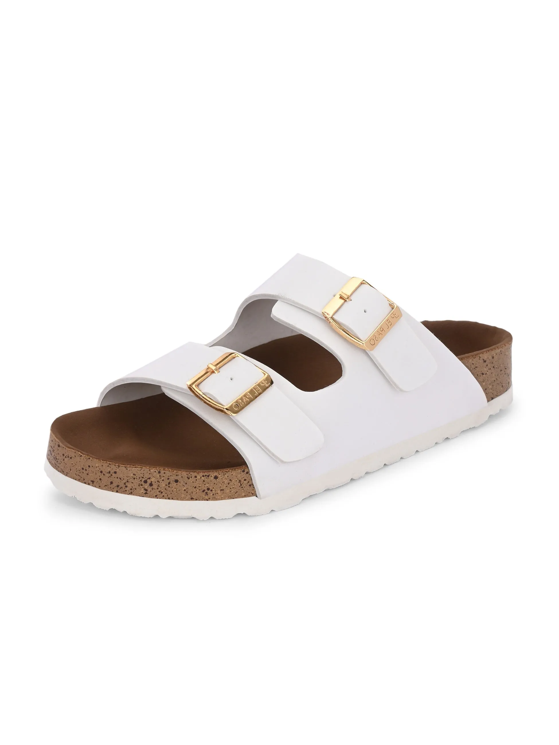 Luxurious Camel Leather Double-Strap Sandal For Women