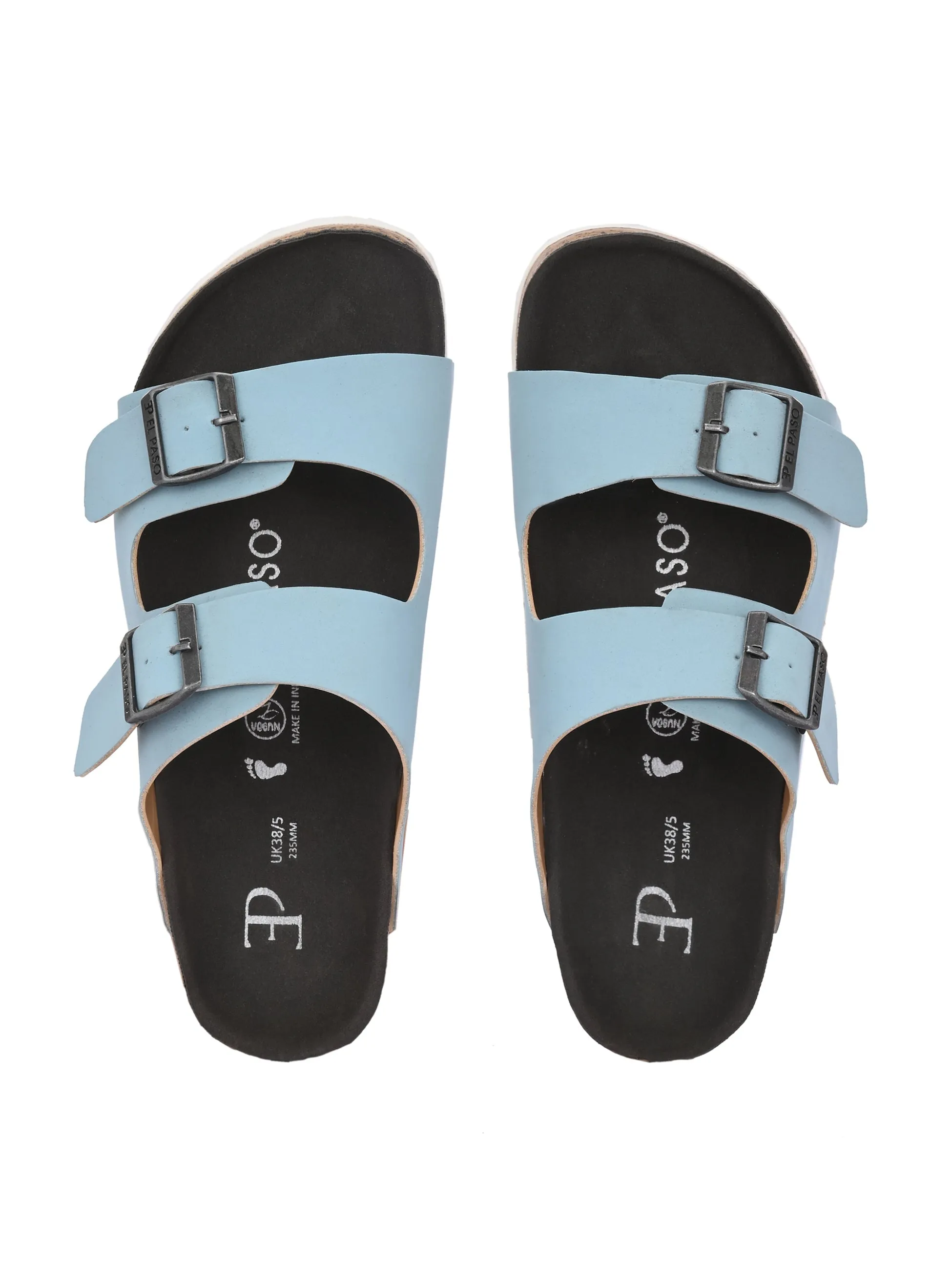 Luxurious Camel Leather Double-Strap Sandal For Women
