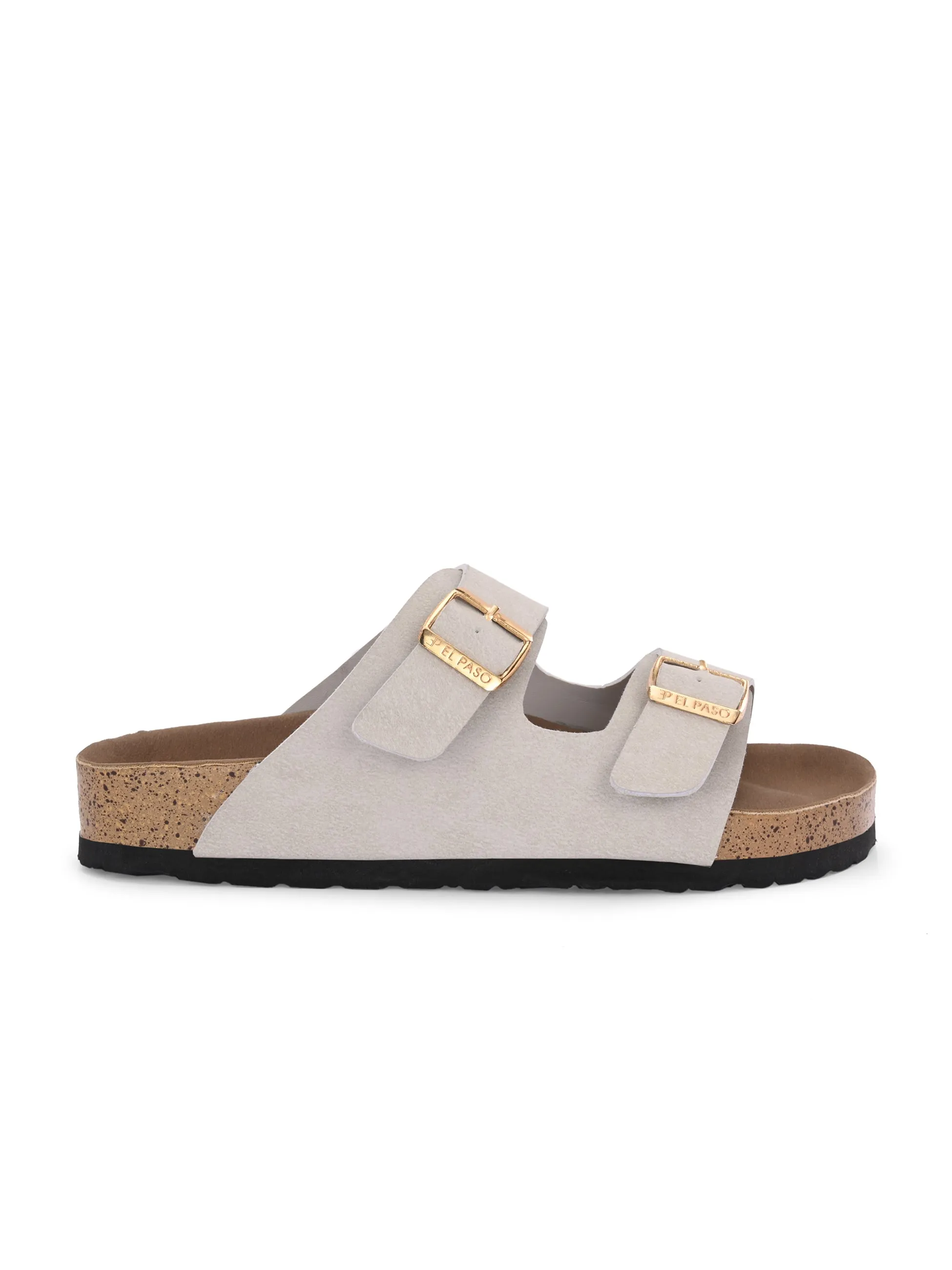 Luxurious Camel Leather Double-Strap Sandal For Women
