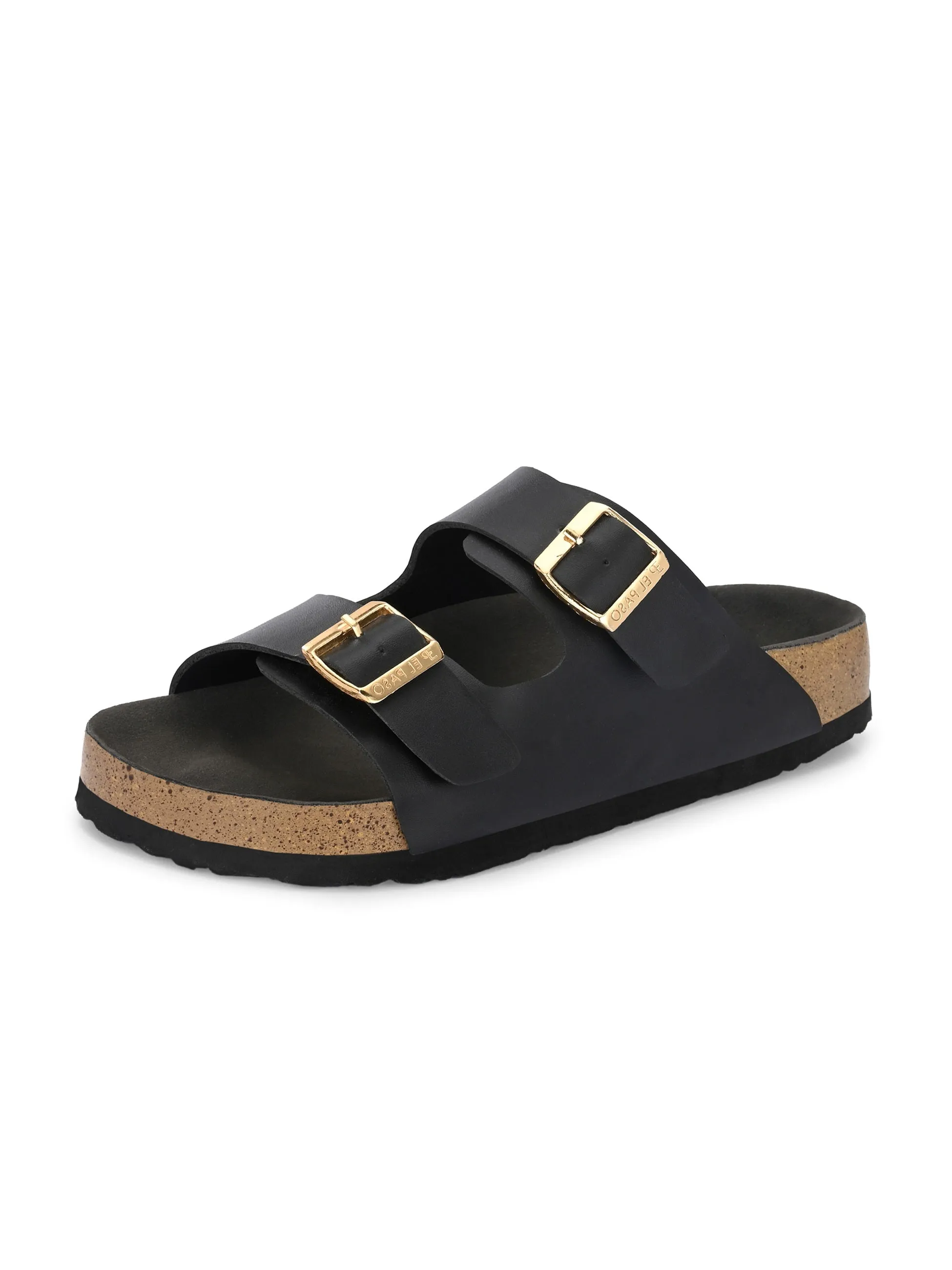 Luxurious Camel Leather Double-Strap Sandal For Women