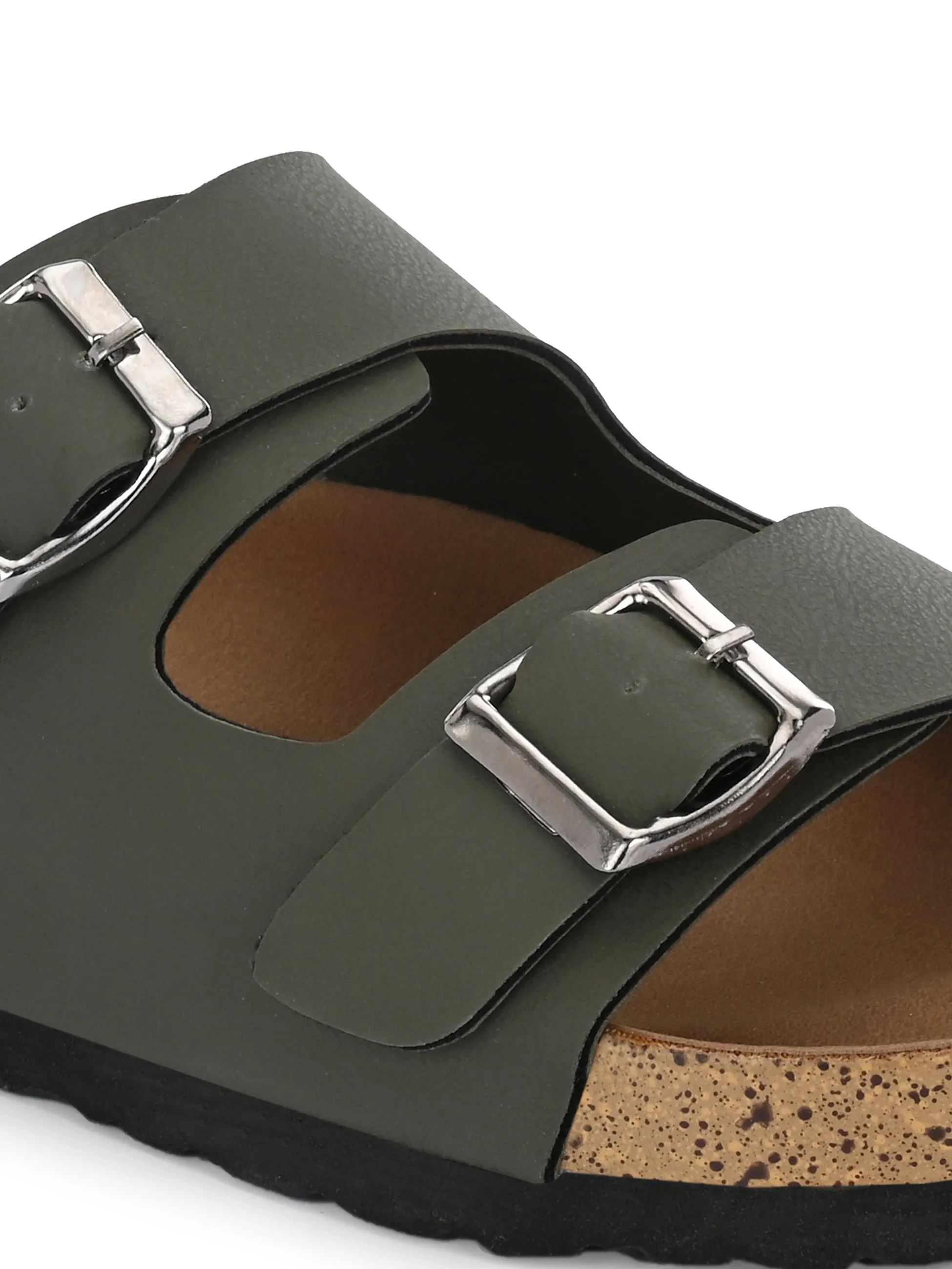 Luxurious Camel Leather Double-Strap Sandal For Women