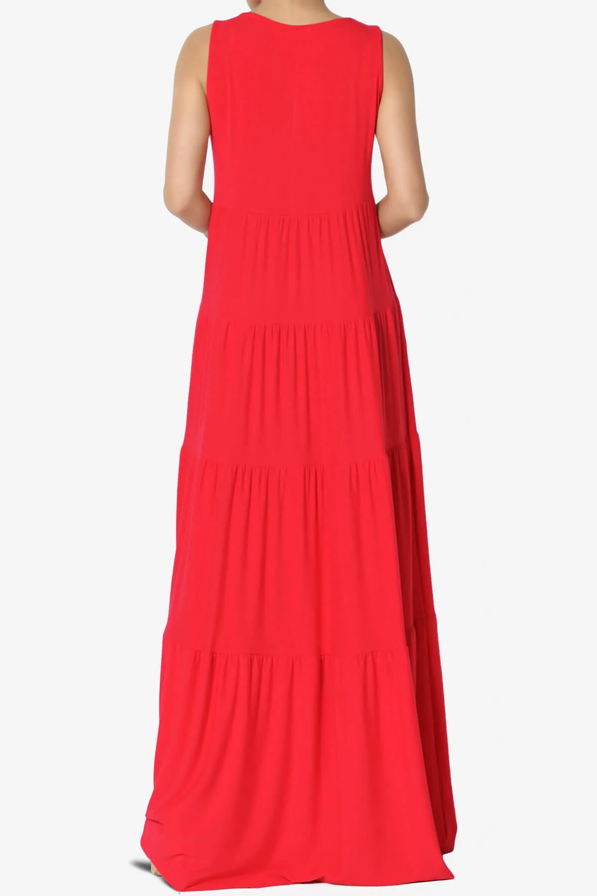 Macie Sleeveless Tiered Long Maxi Dress PLUS