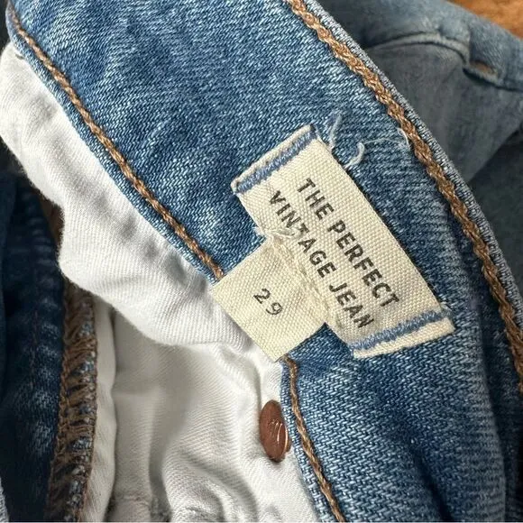 Madewell size 29 The Perfect Vintage Denman Wash Distressed Jeans NC328