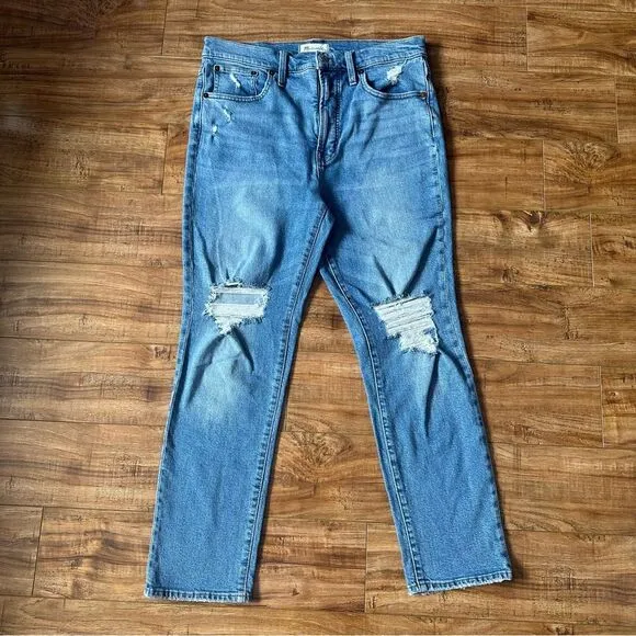 Madewell size 29 The Perfect Vintage Denman Wash Distressed Jeans NC328