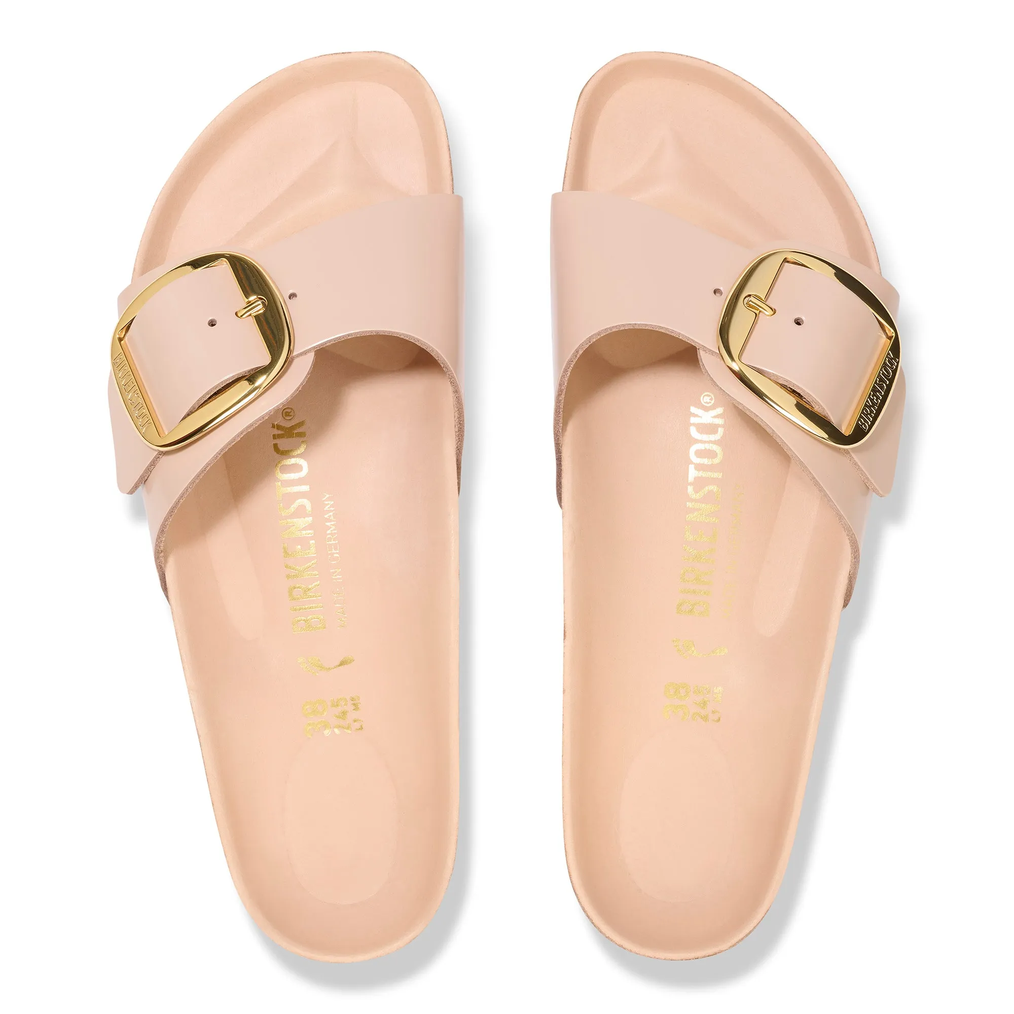 Madrid Big Buckle (High Shine New Beige)