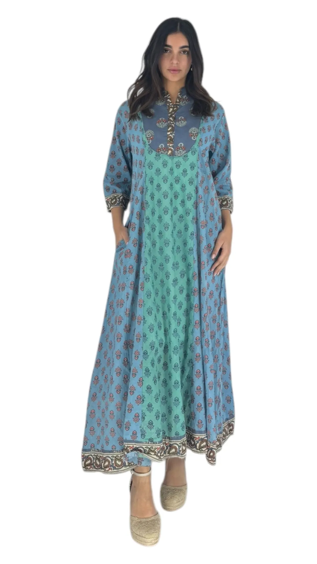 Mariela blue/green dress