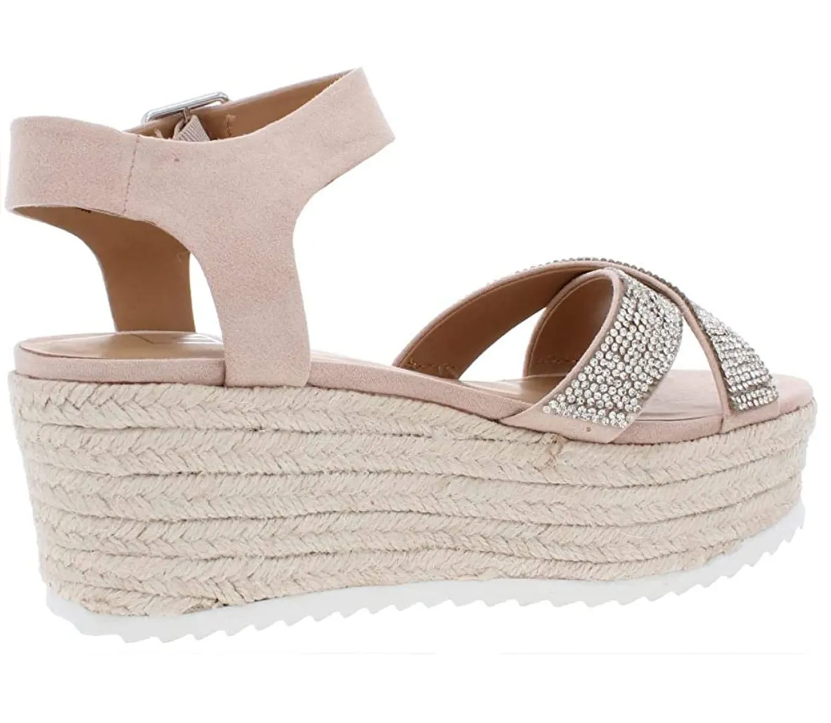 Material Girl Womens Brinny Embellished Open Toe Espadrilles  Color: Pink  Size: 8M