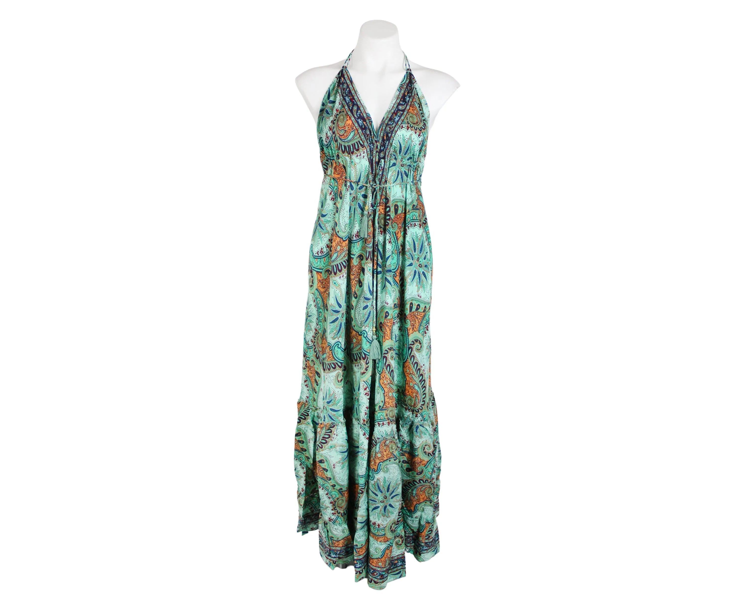Maxi Bohemian Ruffle Dress /Goddess Dress/Bohemian Maxi Dress/Gypsy Sundress/Open Back Dress/Silk/Dress/Women's Clothing/Ibiza Boho Clothing