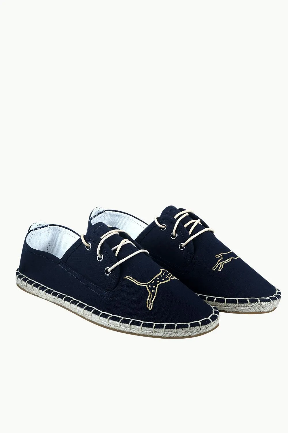 Men's Animal Patch Lace-Up Espadrilles