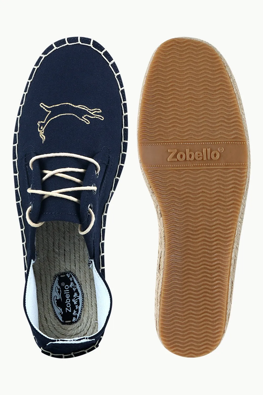 Men's Animal Patch Lace-Up Espadrilles