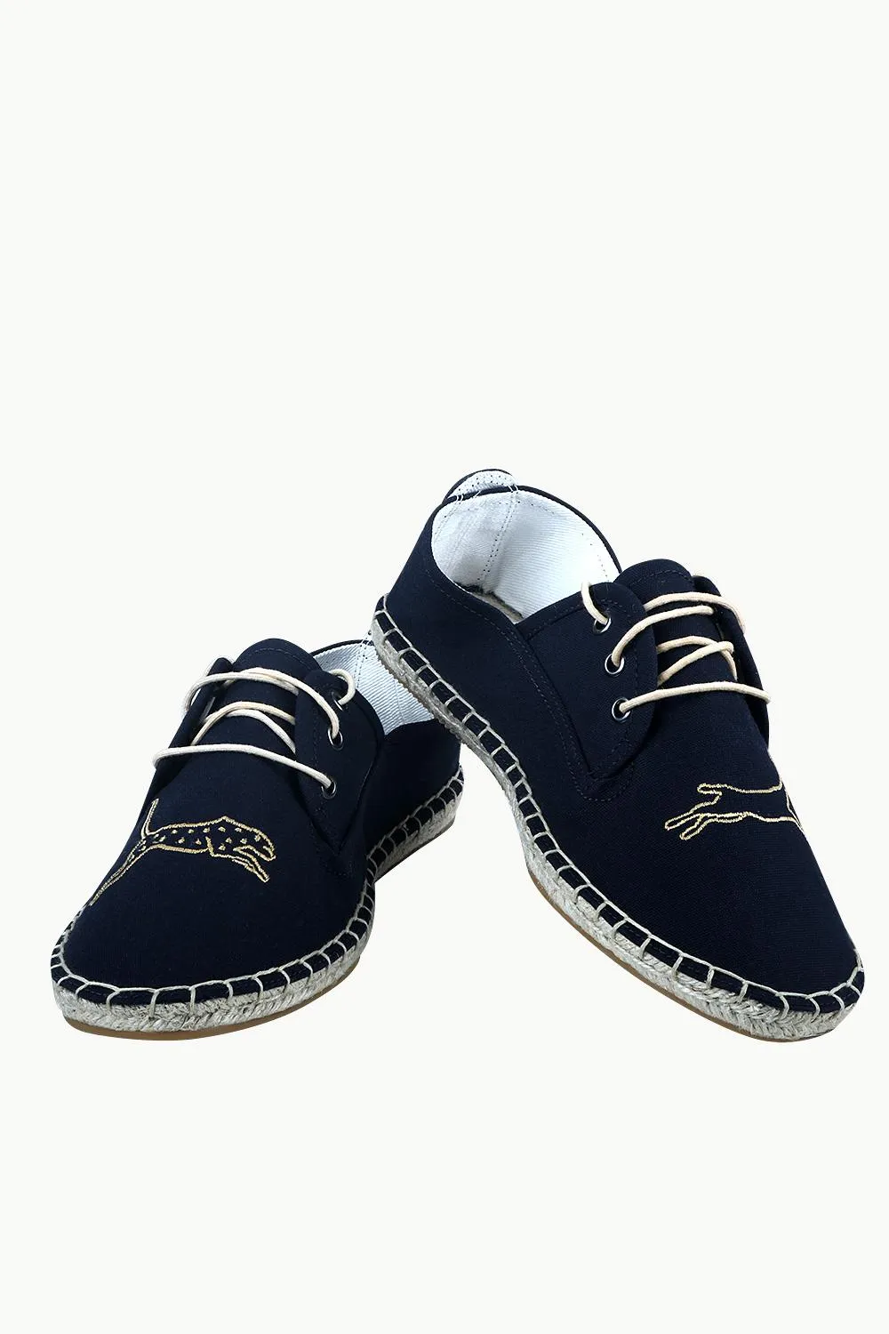Men's Animal Patch Lace-Up Espadrilles