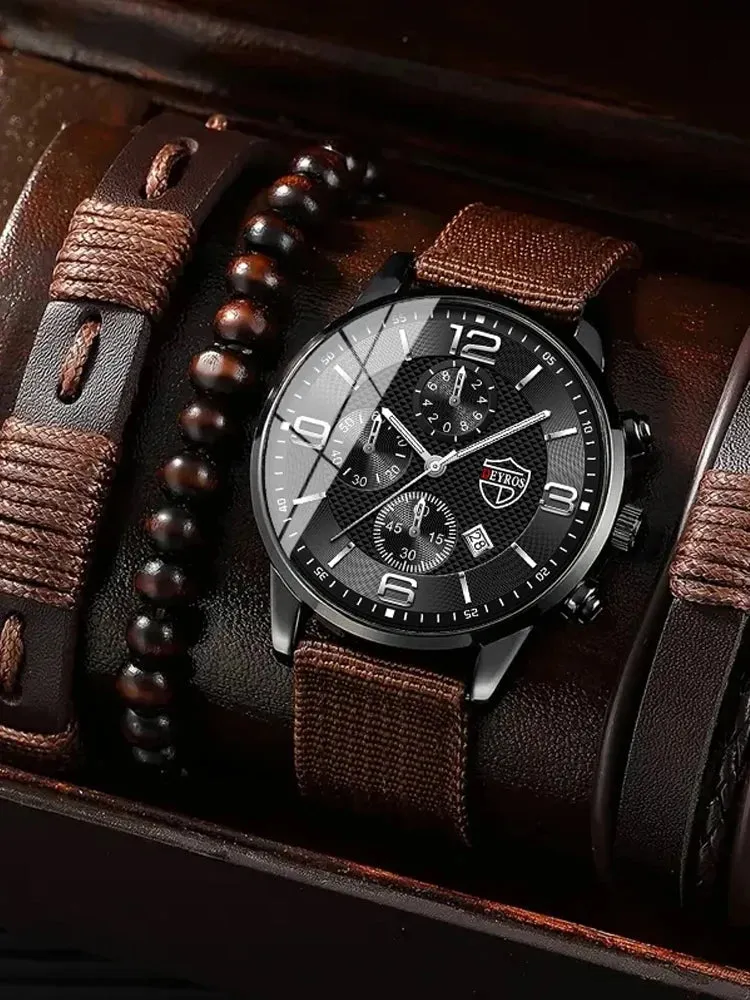 Men's Casual Sport Watch Set
