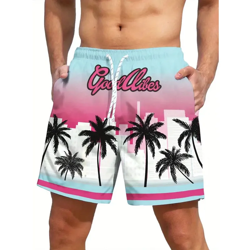 Men's Coconut Trees Pattern Print Shorts