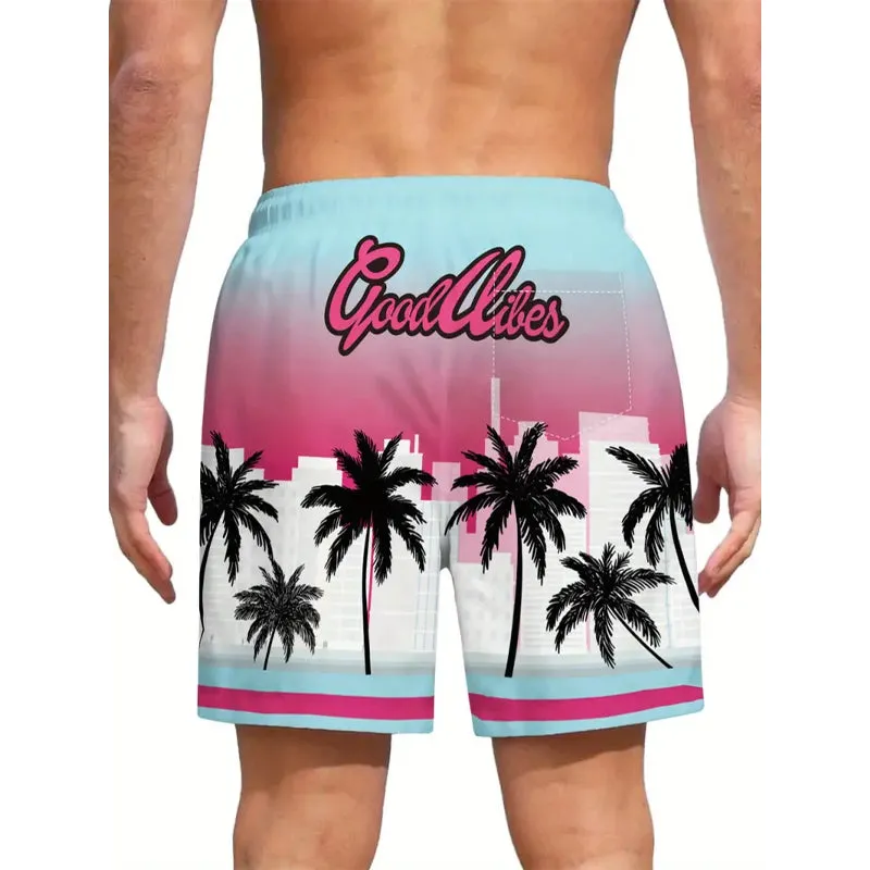 Men's Coconut Trees Pattern Print Shorts