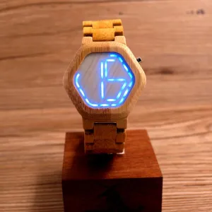 Men's Hexagonal Form Wood Watch