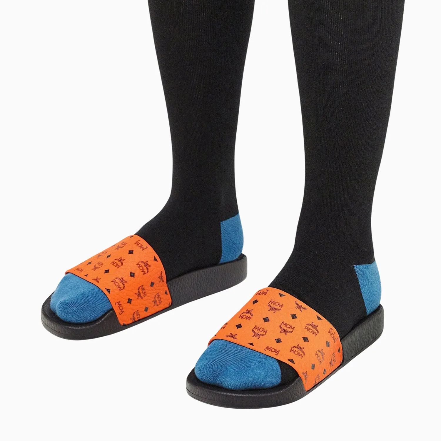Men's Monogram Print Slide