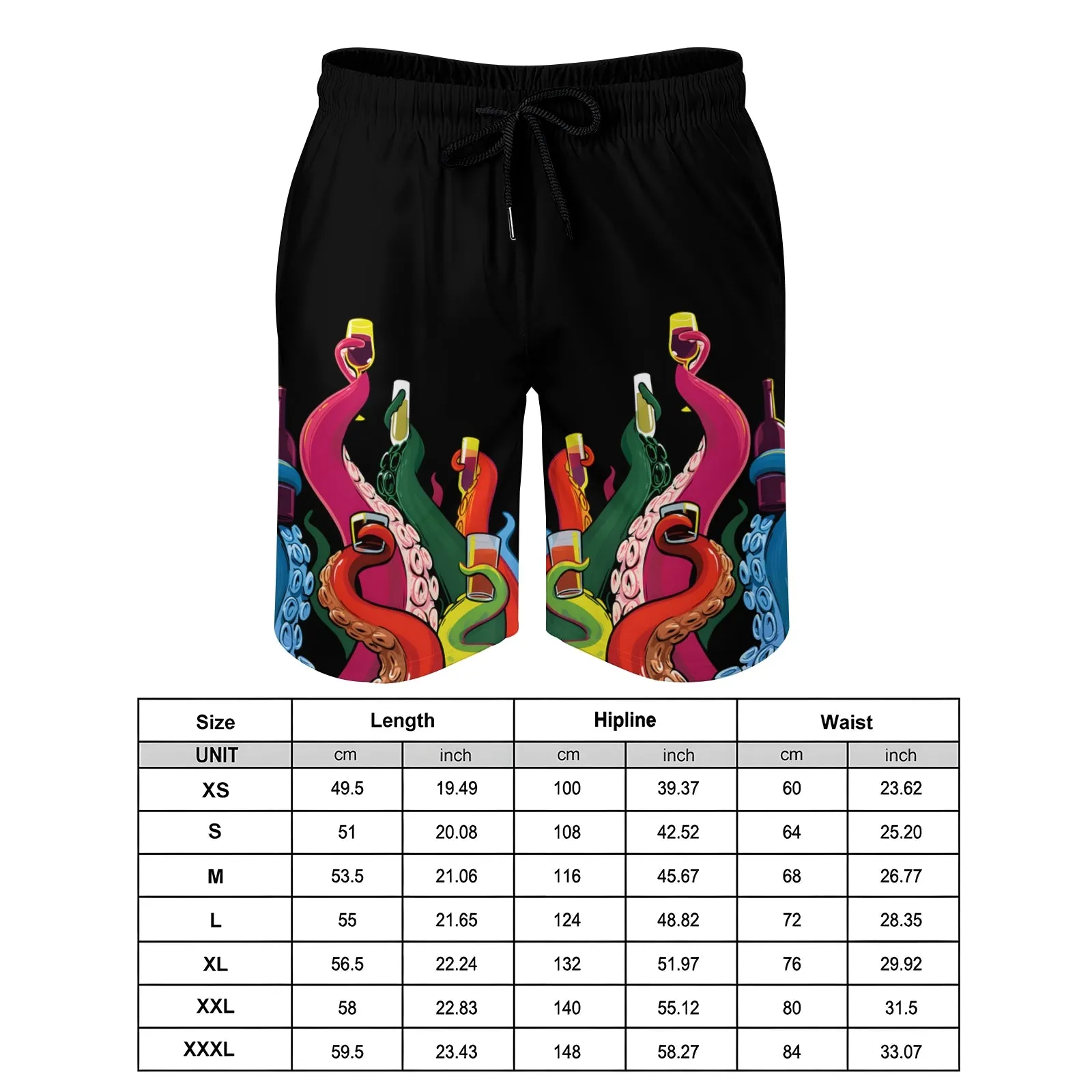 Men's Octopus Tentacles Cheers Fashion Shorts 2312000015