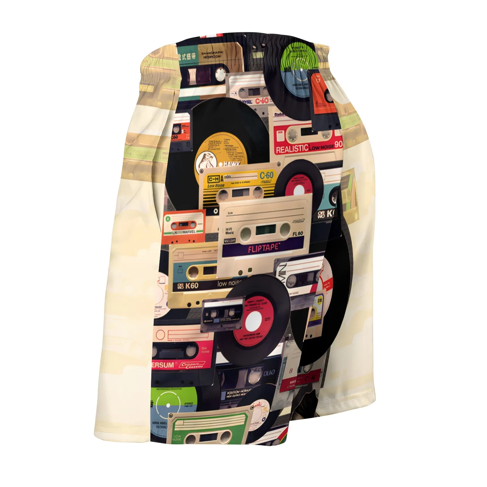 Men's Sports Music Cassettes And Vinyl Records Shorts 2402000299