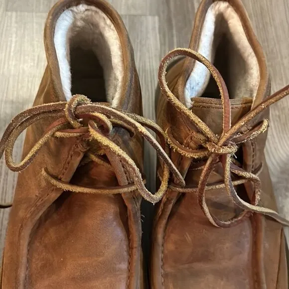 MENS UGG BOSLEY CHESTNUT SHEARLING LINED WATERPROOF WINTER BOOT EUC SIZE 10