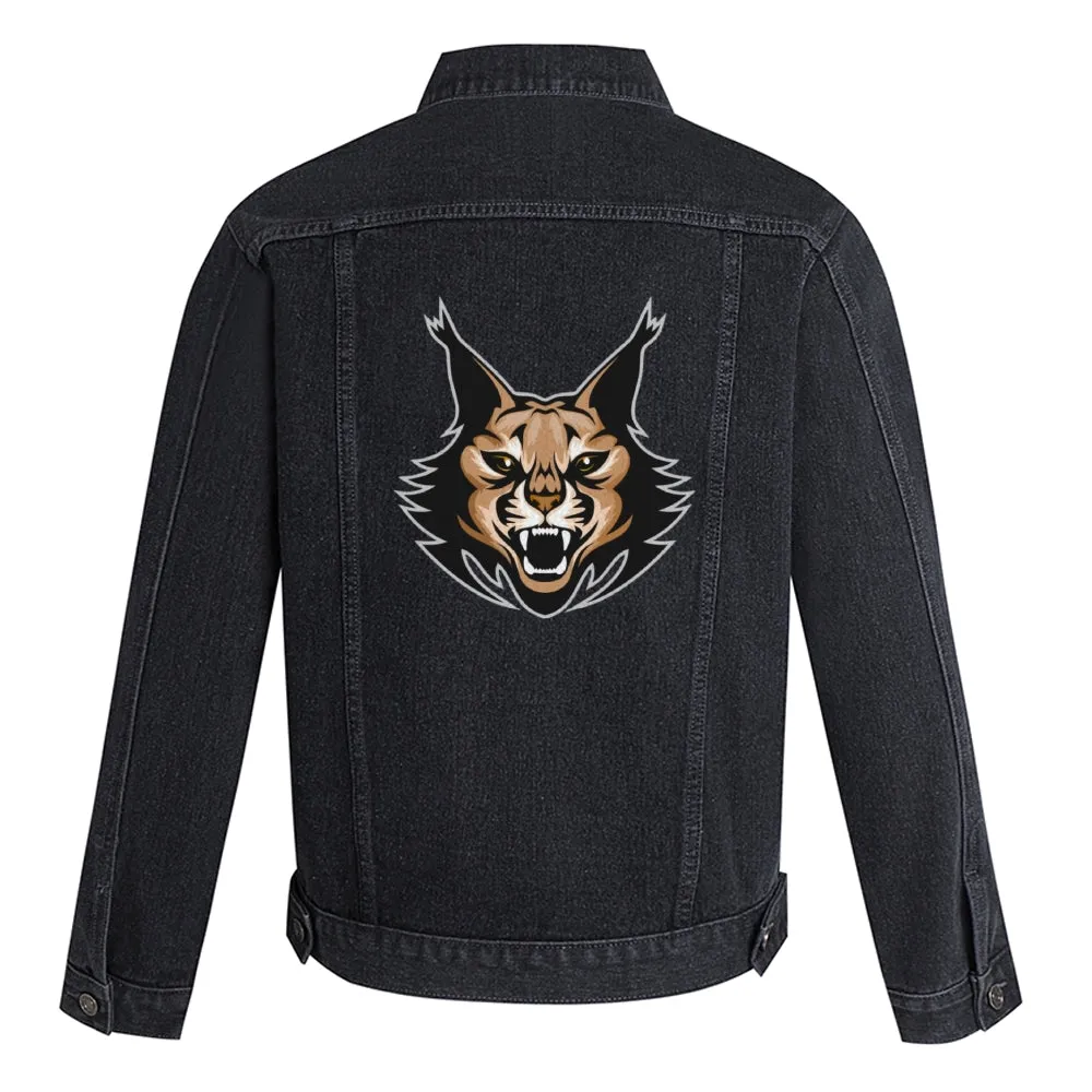 Mens Vintage Cartoon Prints Denim Jacket
