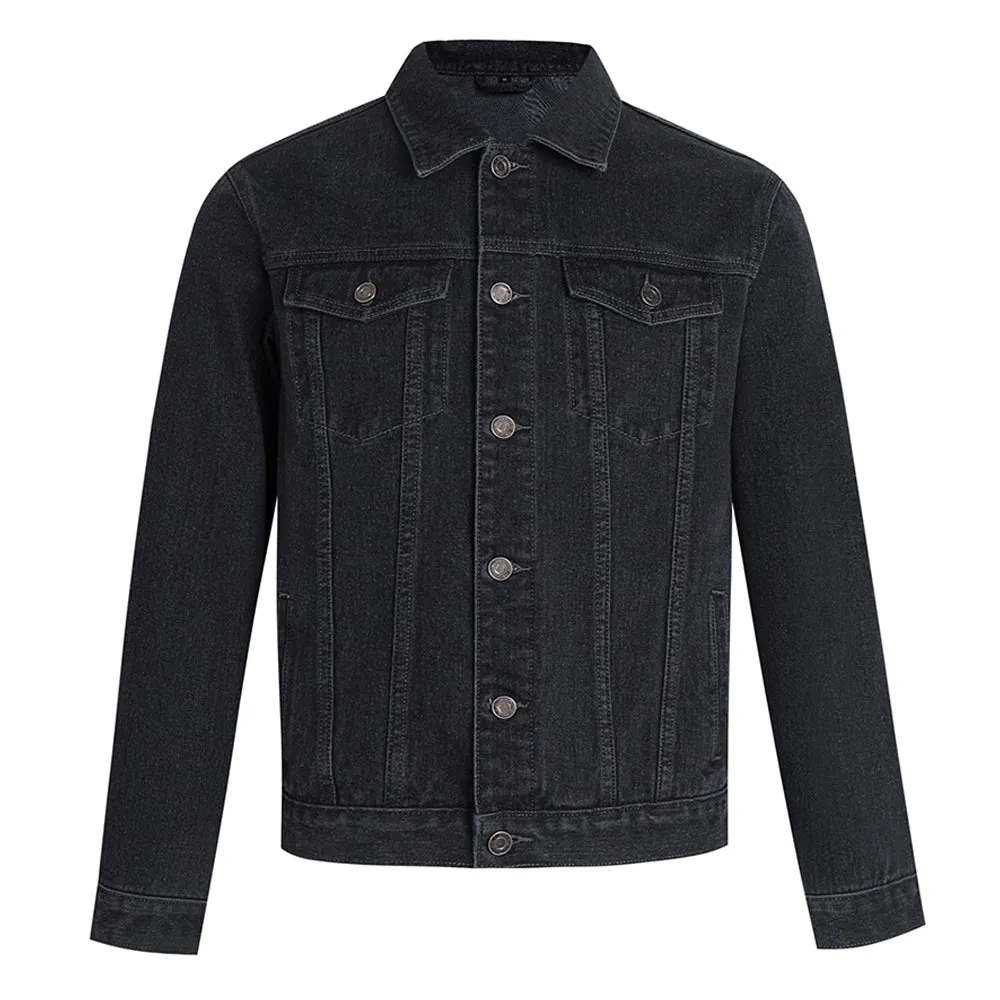 Mens Vintage Cartoon Prints POLAR BEARS Denim Jacket
