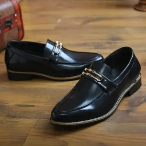 Men's Vintage Pointed Toe Dress Shoes In 4 Colors