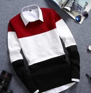 Men's Vintage Round Collar Sweater