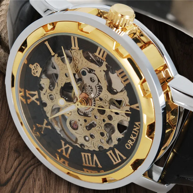 MG ORKINA Mechanical Watch Skeleton Mens