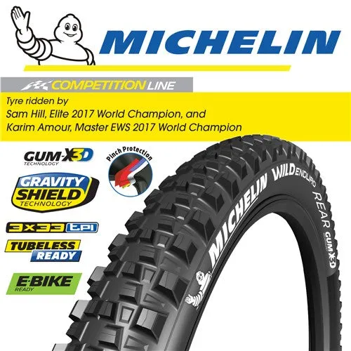 Michelin Wild Enduro Rear Gum-x3d 29 X 2.4 Folding Tyre