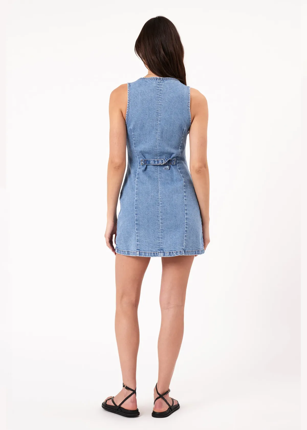 Mid Blue Denim Dallas Mini Dress