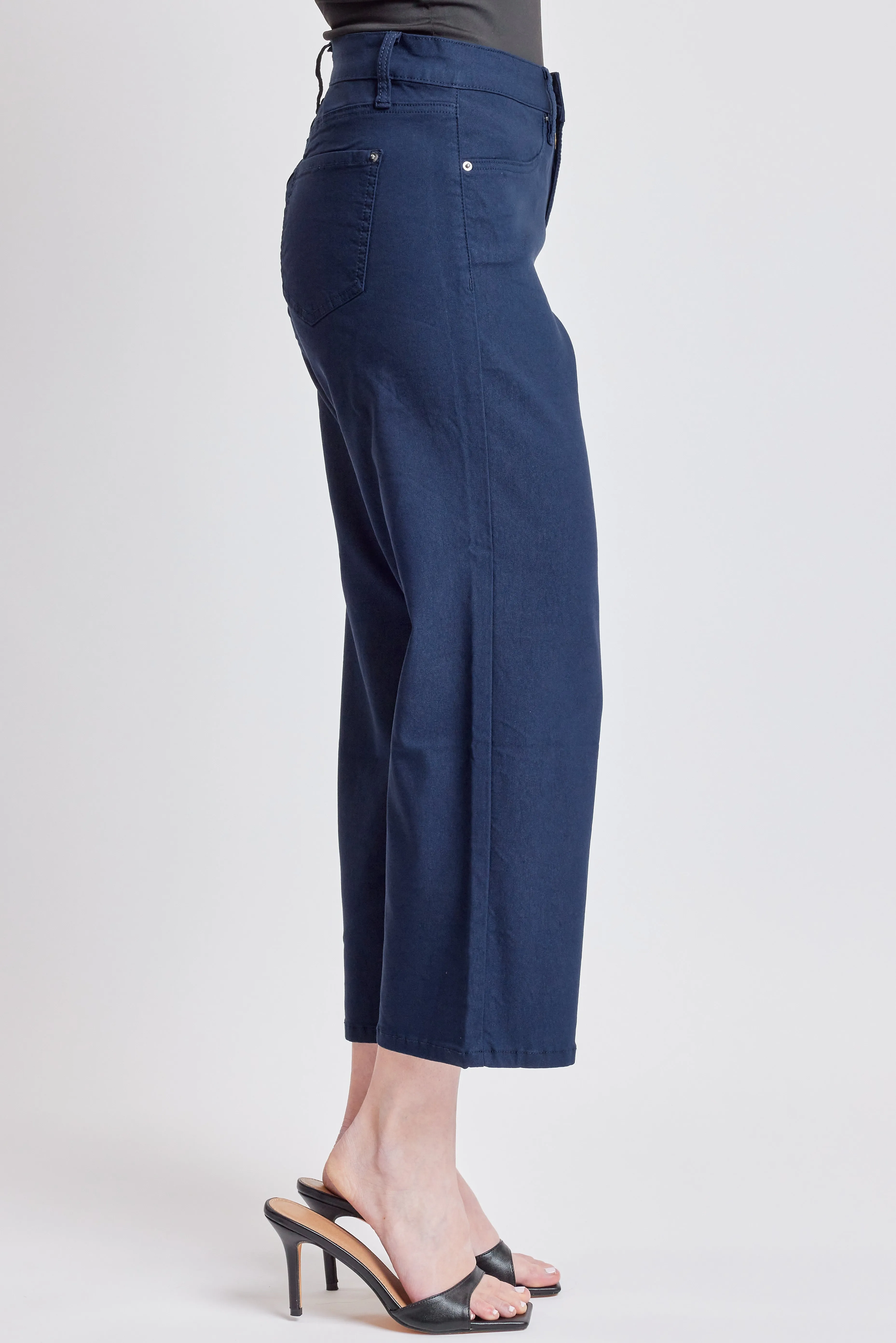 Missy Mid-Rise Hyperstretch Wide Leg Cropped, Open Pack