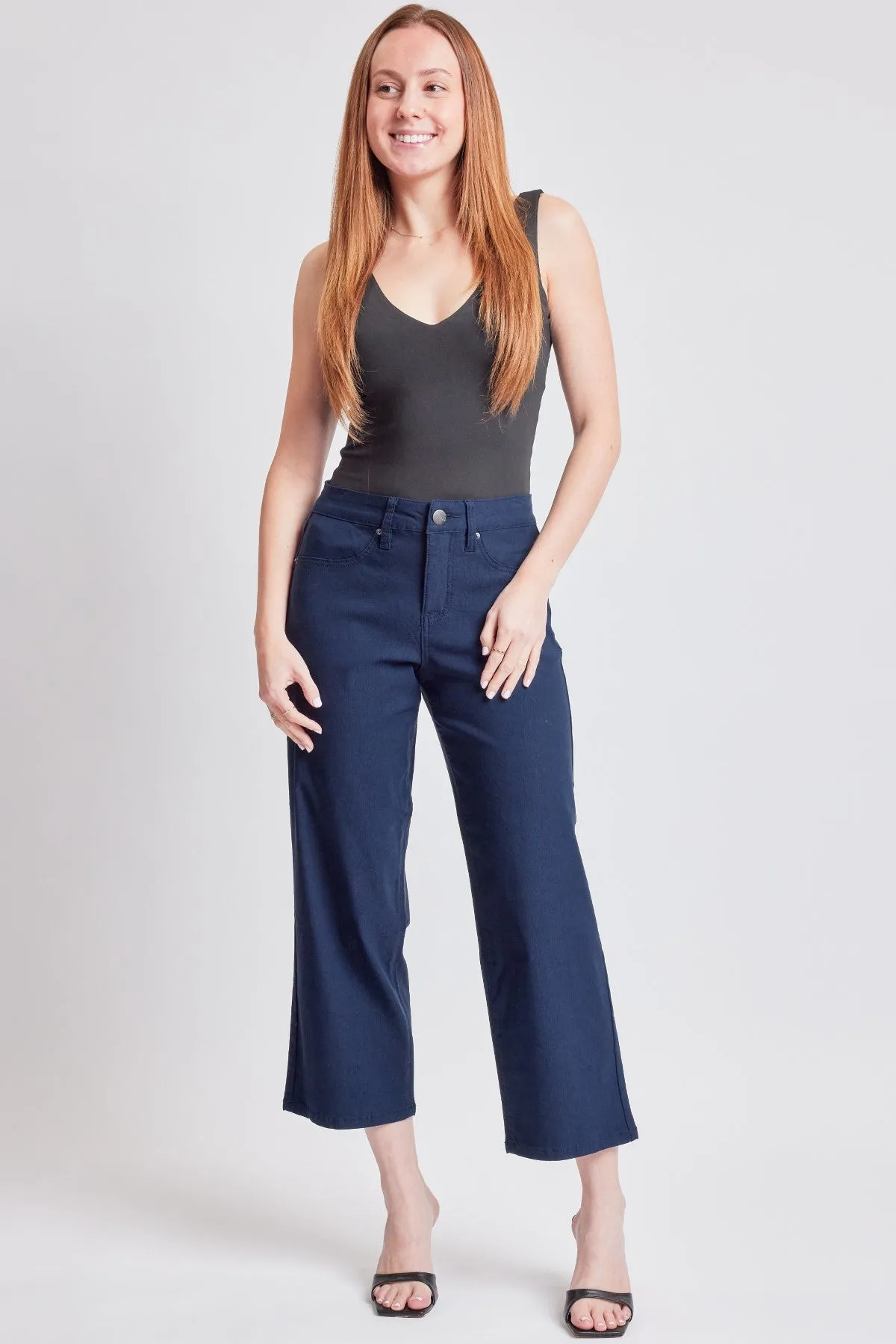 Missy Mid-Rise Hyperstretch Wide Leg Cropped, Open Pack