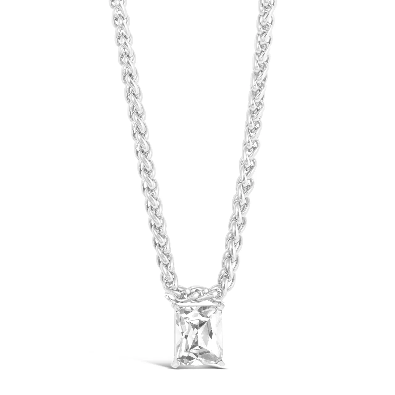 MT - Cut Gemstone Necklace Platinum