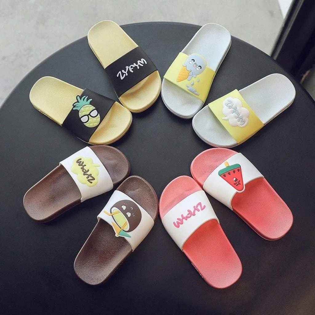 New cartoon rainbow unicorn slippers