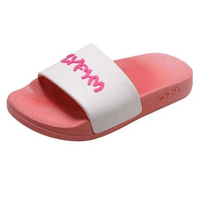 New cartoon rainbow unicorn slippers
