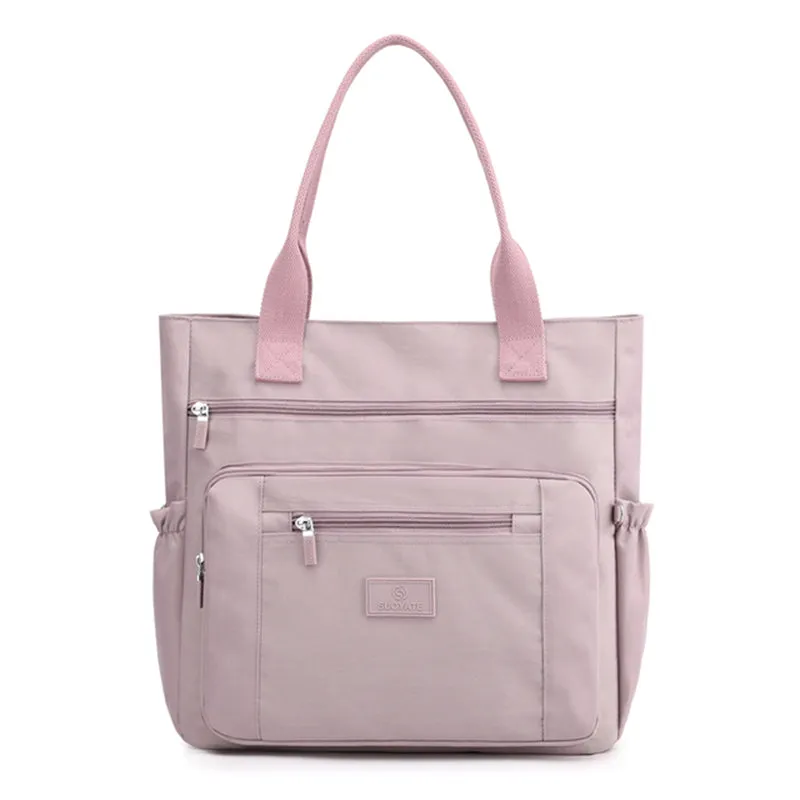 New Casual Nylon Waterproof Top-handle Travel Handbags