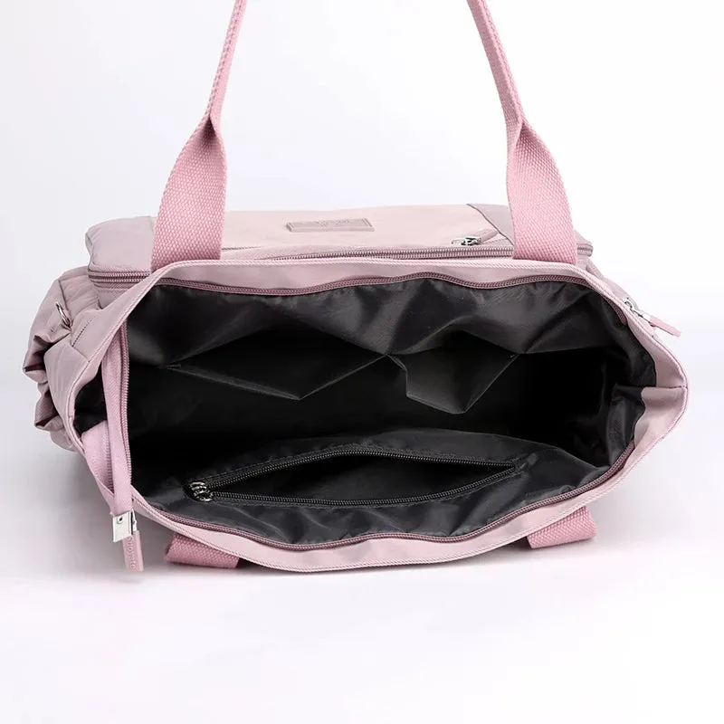 New Casual Nylon Waterproof Top-handle Travel Handbags