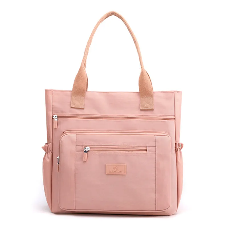New Casual Nylon Waterproof Top-handle Travel Handbags