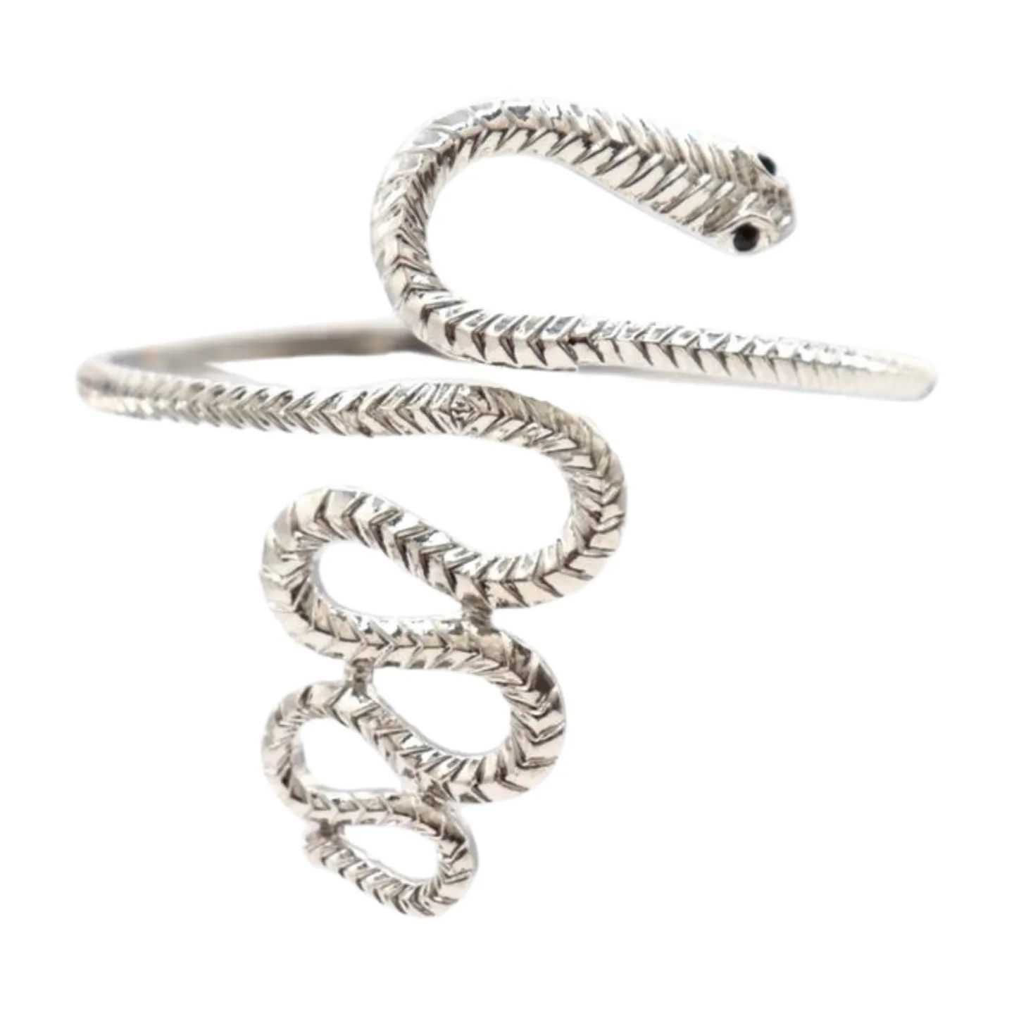 New Women Silver Metal Upper Arm Cuff Bracelet Cobra Snake Wrap Around Charm Band