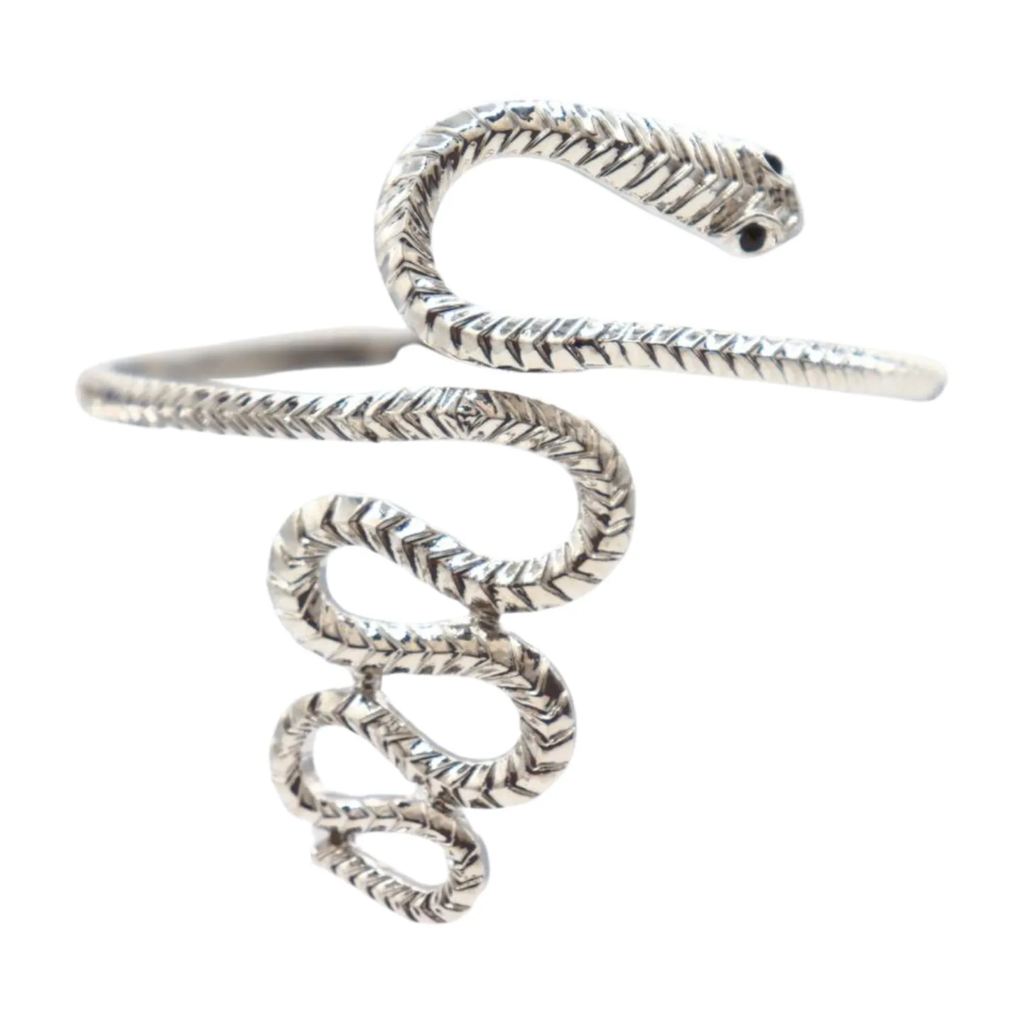 New Women Silver Metal Upper Arm Cuff Bracelet Cobra Snake Wrap Around Charm Band