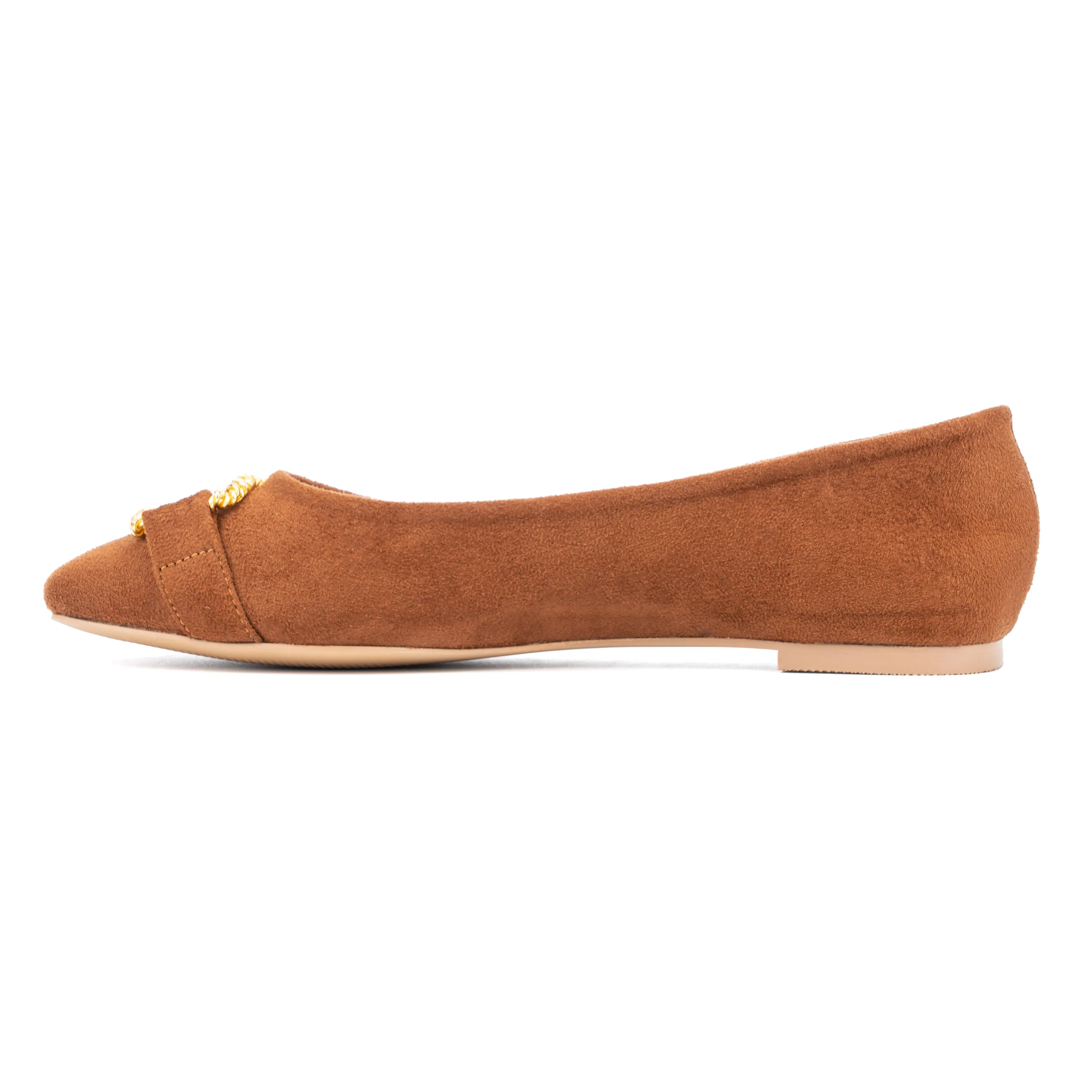 Niara Gold Hardware Accent Ballet Flats