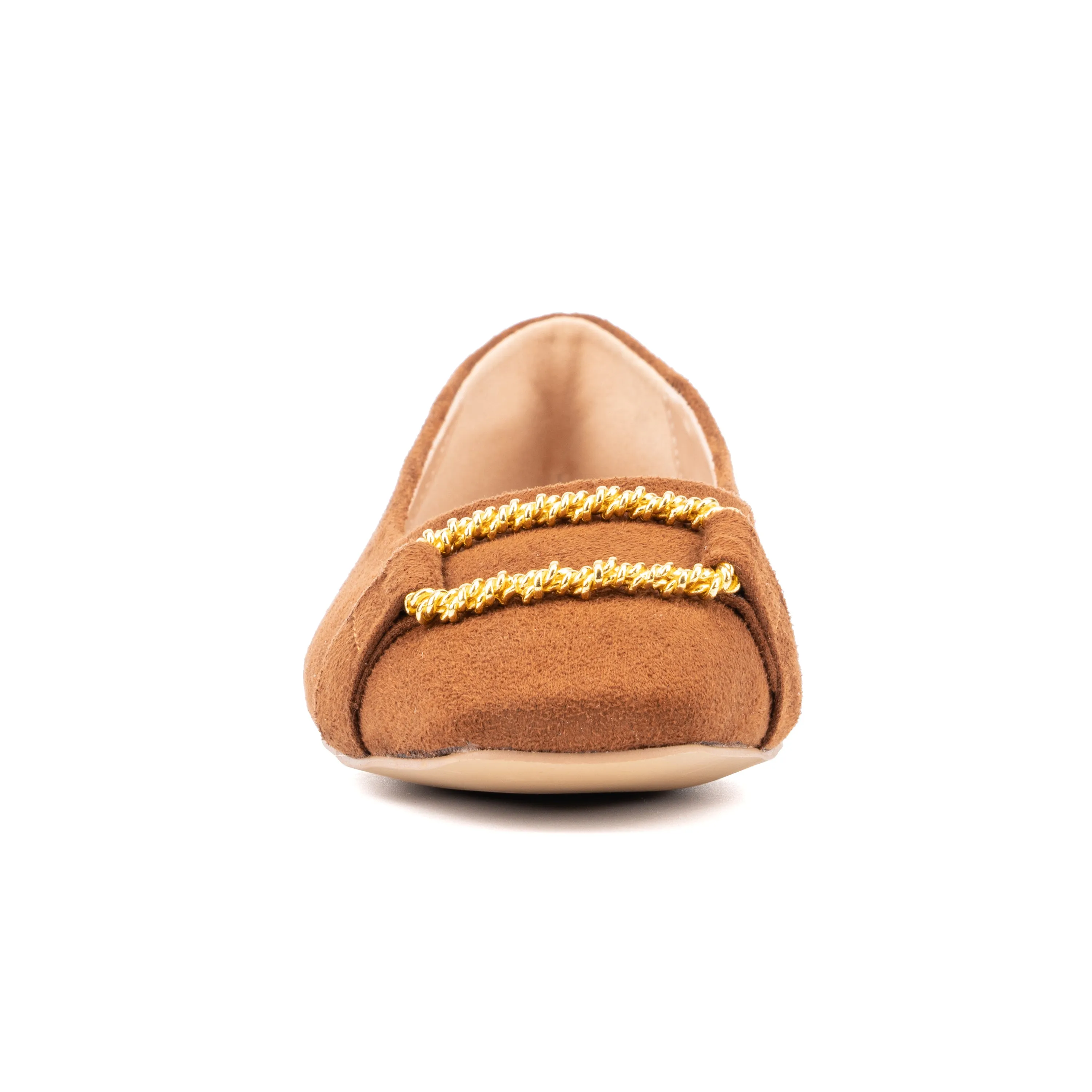 Niara Gold Hardware Accent Ballet Flats