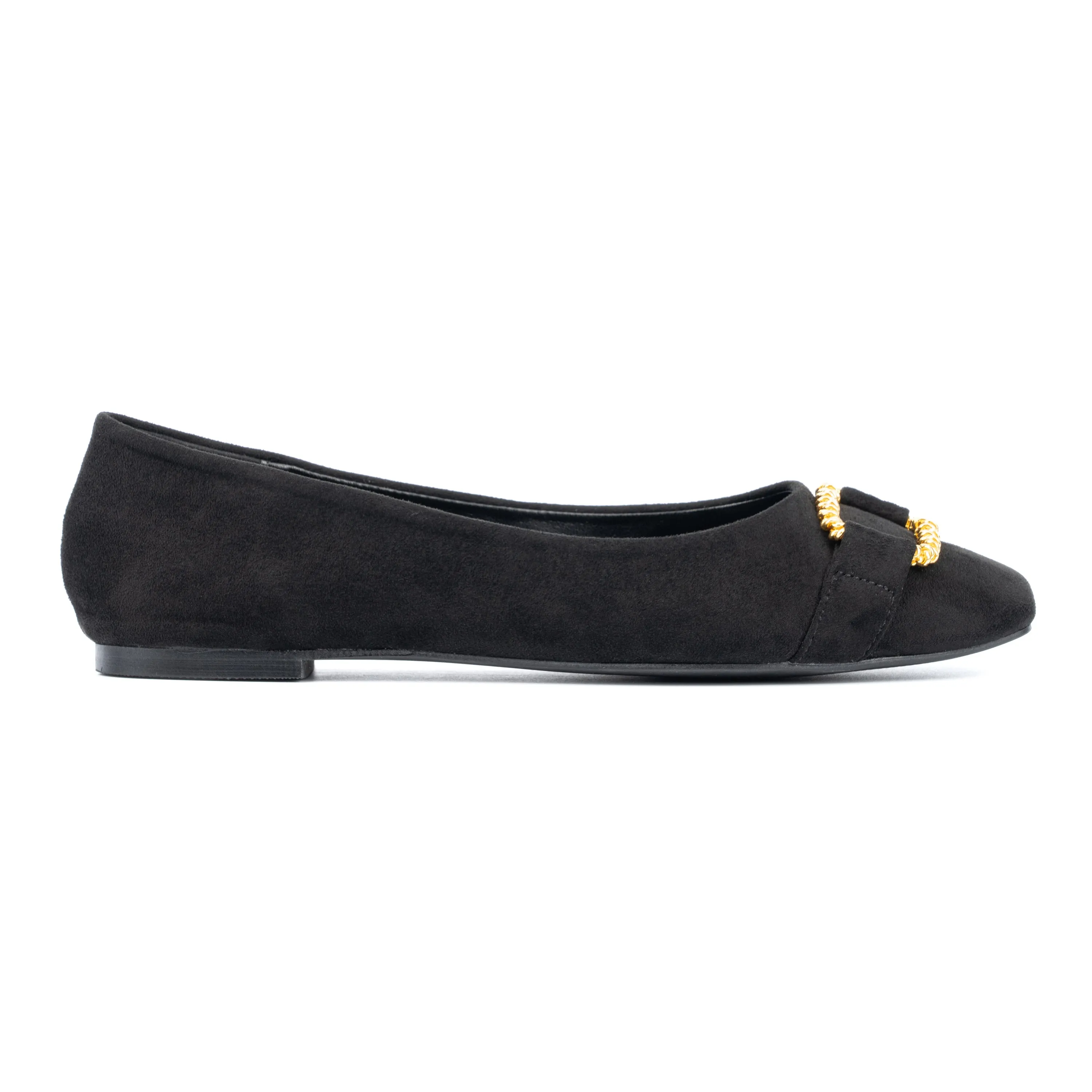 Niara Gold Hardware Accent Ballet Flats