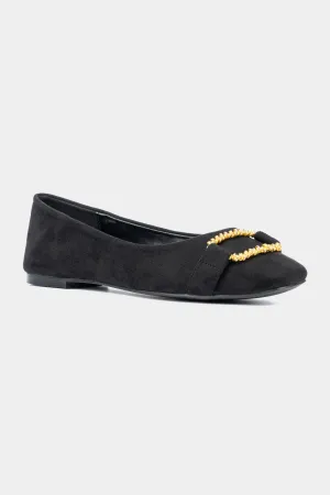 Niara Gold Hardware Accent Ballet Flats