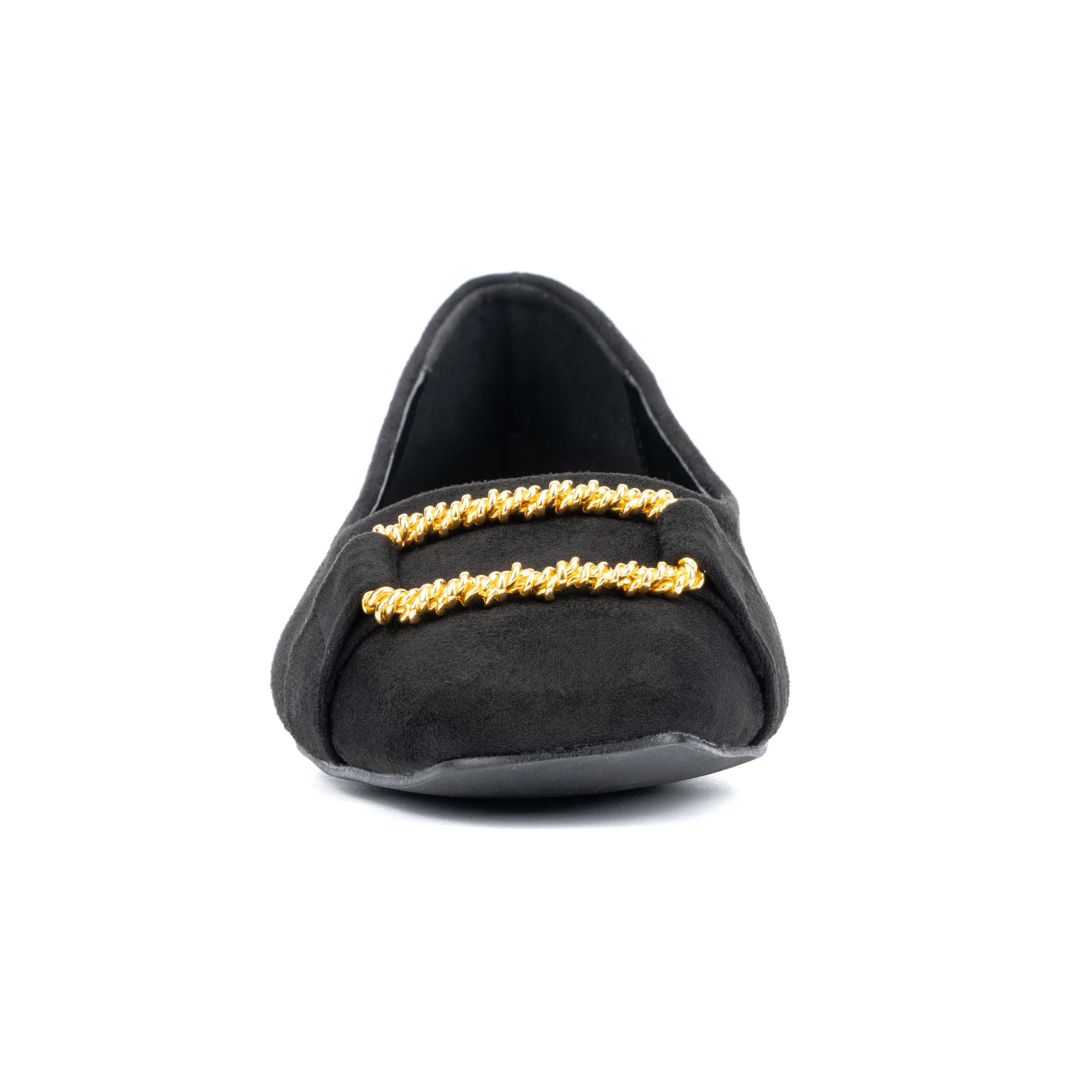 Niara Gold Hardware Accent Ballet Flats