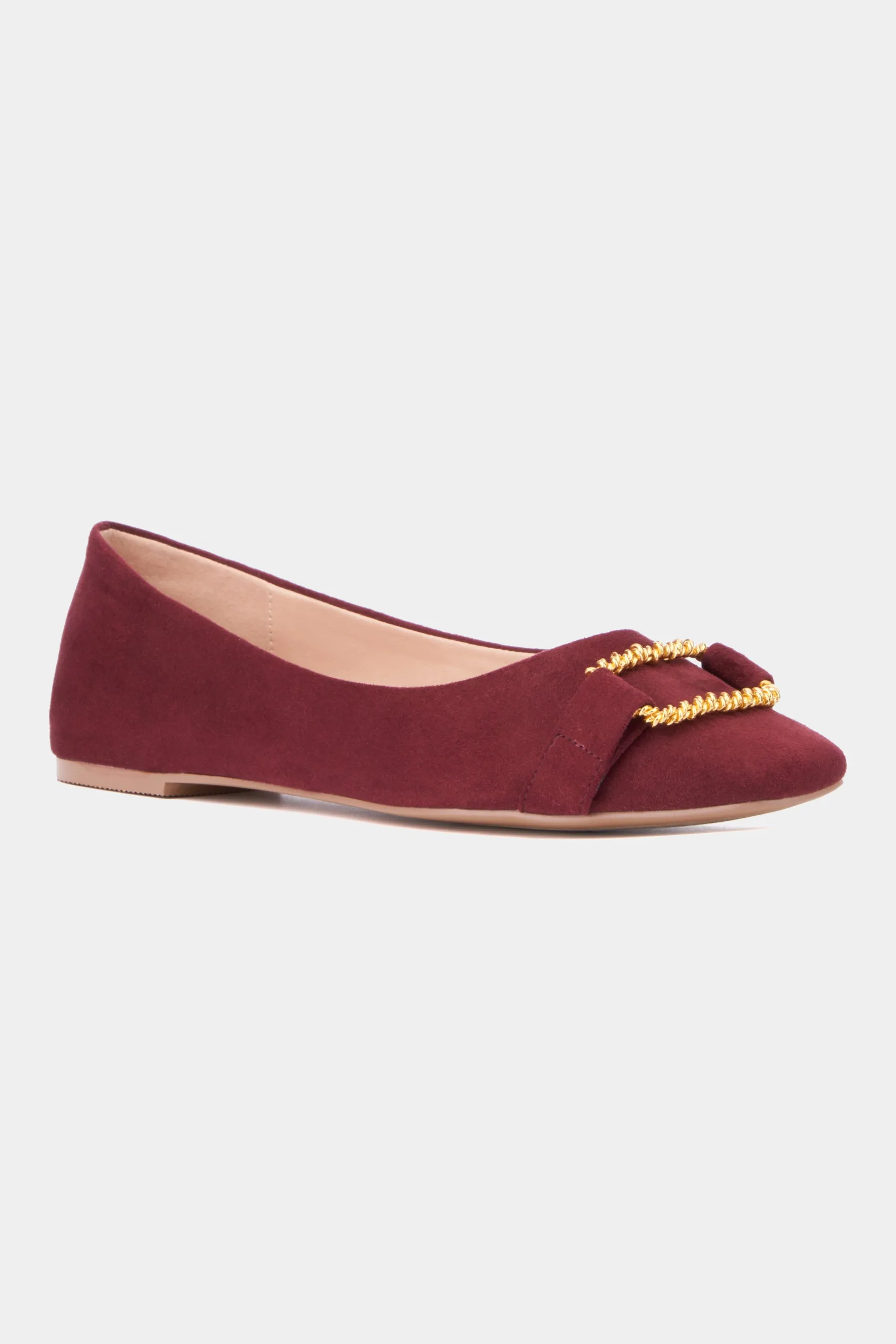 Niara Gold Hardware Accent Ballet Flats