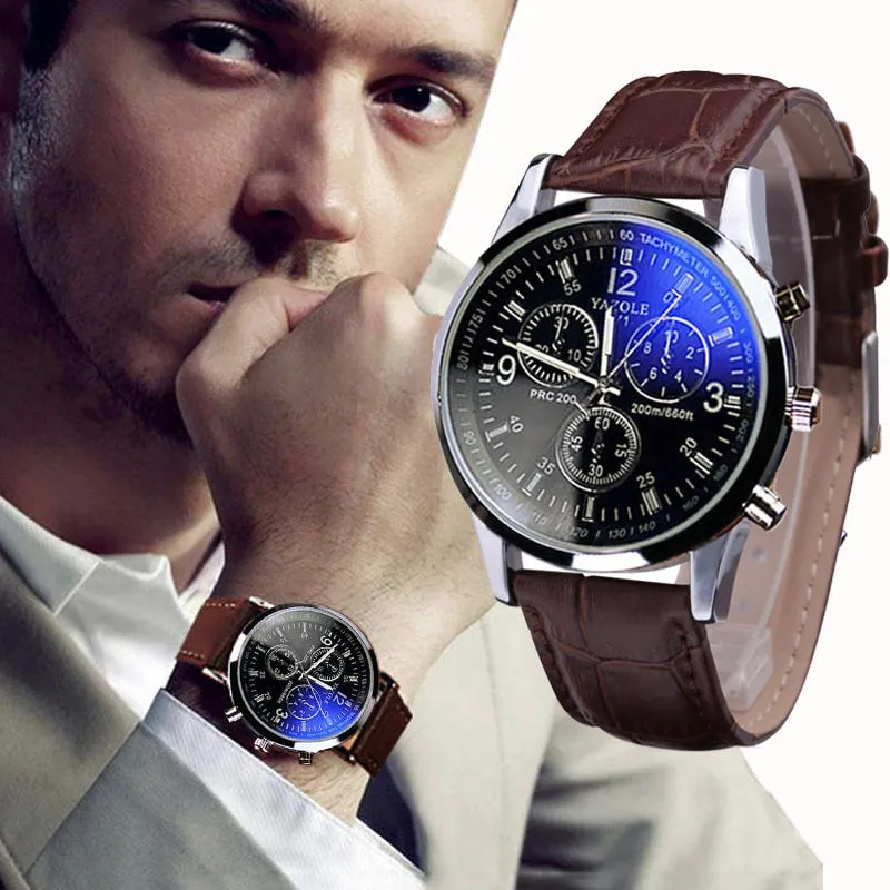 Noah Reeves Luxury Blue Ray Men's Analog Quarts Watch
