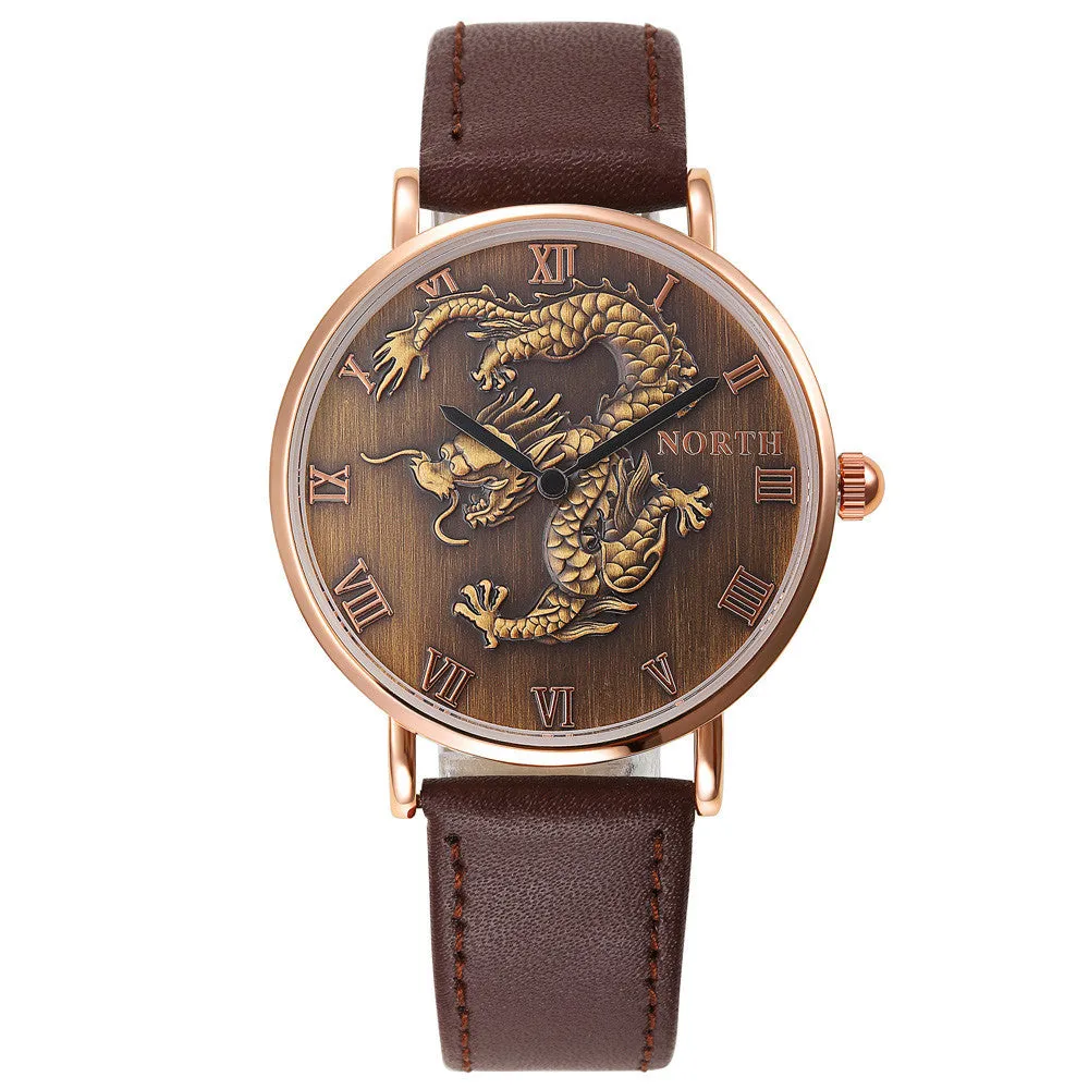 North Fashion Men Quartz Wrist Watch Leather Band Watch