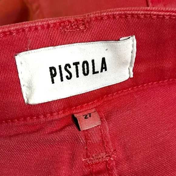 NWT PISTOLA 90s High Rise Distressed Denim Raw Fray Hem Cutoff Jean Shorts 27